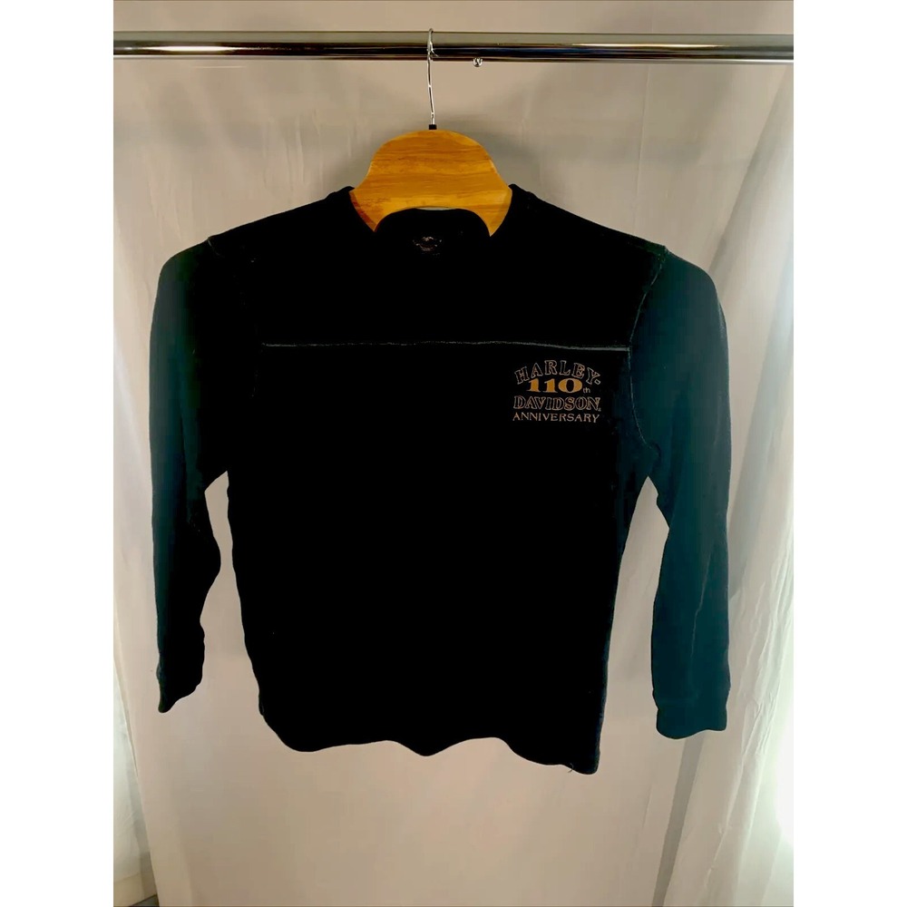 Harley Davidson Mens Sweater Medium Black 110th Anniversary 2013 Pullover